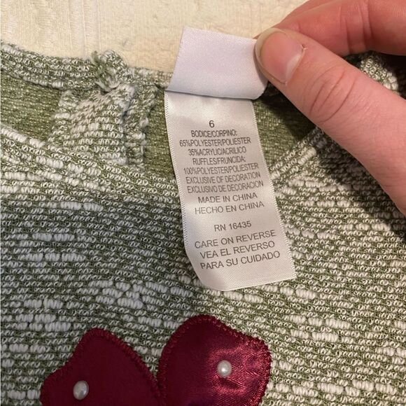 Nannette Kids size 6 Mixed Material Floral Ruffle Boho Girly Long Sleeve Top - Picture 5 of 9